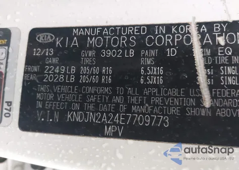 2014 Kia Soul из США, поврежденный, VIN KNDJN2A24E7709773